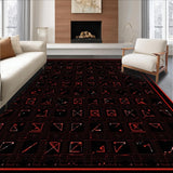 Ultra Soft Area Rug, Non Slip, Stain Resistant, Washable Area Rugs for Living Room, Bedroom, Striking Y2K Patterned Soft Decor(Red)