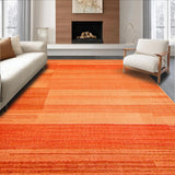 Ultra Soft Area Rug, Non Slip, Stain Resistant, Washable Area Rugs for Living Room, Bedroom, Rustic Short Pile Elegance(Orange)