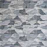 Ultra Soft Area Rug, Non Slip, Stain Resistant, Washable Area Rugs for Living Room, Bedroom, Sleek Grey Geometric Motif(Gray)