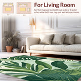 Contemporary Leaf Print Elegance(Green)