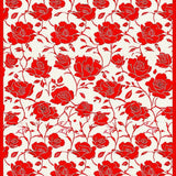 Ultra Soft Area Rug, Non Slip, Stain Resistant, Washable Area Rugs for Living Room, Bedroom, Sophisticated Geometric Rose Pattern(Red)