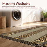 Ultra Soft Area Rug, Non Slip, Stain Resistant, Washable Area Rugs for Living Room, Bedroom, Chic Jungle Inspired Decor(Beige)