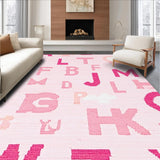 Ultra Soft Area Rug, Non Slip, Stain Resistant, Washable Area Rugs for Living Room, Bedroom, Contemporary Pink Learning Aesthetic(Pink)