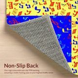 Ultra Soft Area Rug, Non Slip, Stain Resistant, Washable Area Rugs for Living Room, Bedroom, Lively Multicolor Acoustic Pattern(Yellow)