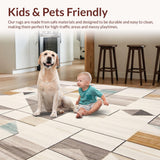 Modern Mosaic Hallway with Angular Geometric Shapes and Neutral Hues Fusion(Beige)
