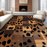 Ultra Soft Area Rug, Non Slip, Stain Resistant, Washable Area Rugs for Living Room, Bedroom, Exotic Multicolor Animal Print(Brown)