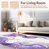 Ultra Soft Area Rug, Non Slip, Stain Resistant, Washable Area Rugs for Living Room, Bedroom, Octopus Tentacles Rug: Watercolor Octopus Pattern, Unique Floor Mat(Purple)