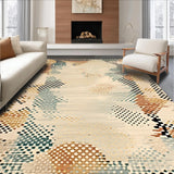 Ultra Soft Area Rug, Non Slip, Stain Resistant, Washable Area Rugs for Living Room, Bedroom, Modern Animal Print Beige Brown Geometric Spotted(Beige)