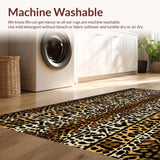Ultra Soft Area Rug, Non Slip, Stain Resistant, Washable Area Rugs for Living Room, Bedroom, Bold Exotic Animal Aesthetic(Brown)