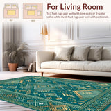 Bold Geometric Cotton Composition(Green)