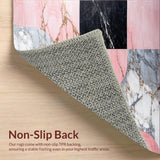 Ultra Soft Area Rug, Non Slip, Stain Resistant, Washable Area Rugs for Living Room, Bedroom, Contemporary Black and Gray Abstract Design(Pink)
