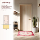 Ultra Soft Area Rug, Non Slip, Stain Resistant, Washable Area Rugs for Living Room, Bedroom, Artful Moonlit Minimalist Aesthetic(White)