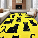 Ultra Soft Area Rug, Non Slip, Stain Resistant, Washable Area Rugs for Living Room, Bedroom, Stylish Minimalist Animal Print(Yellow)