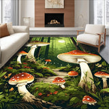 Ultra Soft Area Rug, Non Slip, Stain Resistant, Washable Area Rugs for Living Room, Bedroom, Rustic Nature-Inspired Floral Charm(Green)