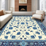 Ultra Soft Area Rug, Non Slip, Stain Resistant, Washable Area Rugs for Living Room, Bedroom, Country Wynona Rectangle Area for Patio in Blue Beige Color(Beige)