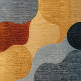 Ultra Soft Area Rug, Non Slip, Stain Resistant, Washable Area Rugs for Living Room, Bedroom, Modern Brown Gray Bedroom Plush Swirl Carpet(Gold)