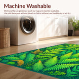 Ultra Soft Area Rug, Non Slip, Stain Resistant, Washable Area Rugs for Living Room, Bedroom, Vibrant Floral Cartoon Theme(Green)