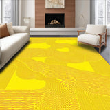 Ultra Soft Area Rug, Non Slip, Stain Resistant, Washable Area Rugs for Living Room, Bedroom, Abstract Swirl Design Yellow Area Unique Floor Accent(Yellow)
