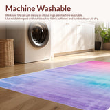 Ultra Soft Area Rug, Non Slip, Stain Resistant, Washable Area Rugs for Living Room, Bedroom, Vibrant Colorful Starburst Design(Pink)