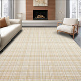 Ultra Soft Area Rug, Non Slip, Stain Resistant, Washable Area Rugs for Living Room, Bedroom, Chic Cream Tiled Pattern(Beige)