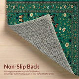 Ultra Soft Area Rug, Non Slip, Stain Resistant, Washable Area Rugs for Living Room, Bedroom, Elegant Distinctive Insect Pattern(Green)