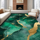 Ultra Soft Area Rug, Non Slip, Stain Resistant, Washable Area Rugs for Living Room, Bedroom, Sophisticated Abstract Swirl Patterns(Green)