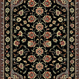 Ultra Soft Area Rug, Non Slip, Stain Resistant, Washable Area Rugs for Living Room, Bedroom, Ultra-Thin Non-Slip Dining Room Area Rug(Black)