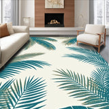 Contemporary Aqua Nature Print(Ivory)