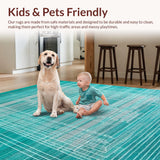 Contemporary Teal Abstract Waves(Blue)