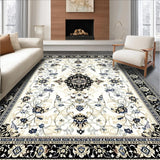 Cozy Black and Ivory Medallion(White)