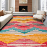 Ultra Soft Area Rug, Non Slip, Stain Resistant, Washable Area Rugs for Living Room, Bedroom, Elegant Reversible Striped Design(Yellow)