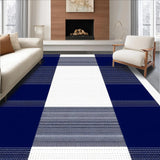 Elegant Minimalist Blue Plaid Design(Blue)