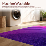 Ultra Soft Area Rug, Non Slip, Stain Resistant, Washable Area Rugs for Living Room, Bedroom, Gradient Pastel Girls Bedroom Plush Rug(Purple)