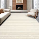 Ultra Soft Area Rug, Non Slip, Stain Resistant, Washable Area Rugs for Living Room, Bedroom, Elegant Earthy Bubble Weave(Beige)