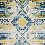 Ultra Soft Area Rug, Non Slip, Stain Resistant, Washable Area Rugs for Living Room, Bedroom, Vibrant Boho Tribal Motif(Yellow)