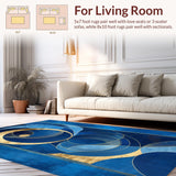 Chic Radiant Circular Motif(Blue)