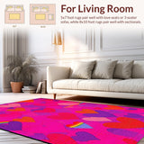 Ultra Soft Area Rug, Non Slip, Stain Resistant, Washable Area Rugs for Living Room, Bedroom, Eye-Catching Vibrant Quote Decor(Purple)