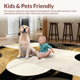Ultra Soft Area Rug, Non Slip, Stain Resistant, Washable Area Rugs for Living Room, Bedroom, Vibrant Urban Edge Graphic Elements(Gold)