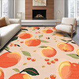 Ultra Soft Area Rug, Non Slip, Stain Resistant, Washable Area Rugs for Living Room, Bedroom, Fun Lively Colorful Textile Art(Orange)