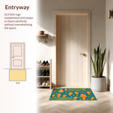 Ultra Soft Area Rug, Non Slip, Stain Resistant, Washable Area Rugs for Living Room, Bedroom, Lively Colorful Cartoon Pattern(Orange)