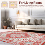 Artistic Distressed Patterned Weave(Red)