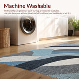 Ultra Soft Area Rug, Non Slip, Stain Resistant, Washable Area Rugs for Living Room, Bedroom, Soft Washable Kids Room Faux Wool Floor Rug(Gray)