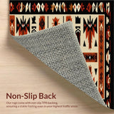 Ultra Soft Area Rug, Non Slip, Stain Resistant, Washable Area Rugs for Living Room, Bedroom, Earthy Toned Tribal Art Design(Beige)