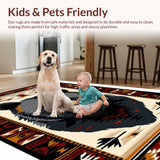 Ultra Soft Area Rug, Non Slip, Stain Resistant, Washable Area Rugs for Living Room, Bedroom, Warm Nature-Inspired Abstract Aesthetic(Beige)