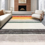 Ultra Soft Area Rug, Non Slip, Stain Resistant, Washable Area Rugs for Living Room, Bedroom, Contemporary Multicolor Tassel Accent(Orange)