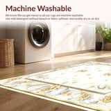Ultra Soft Area Rug, Non Slip, Stain Resistant, Washable Area Rugs for Living Room, Bedroom, Luxury White Bathroom(Beige)