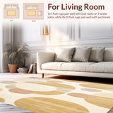 Ultra Soft Area Rug, Non Slip, Stain Resistant, Washable Area Rugs for Living Room, Bedroom, Harmony Beige Area Soothing Earthy Hue for Chic Floor Decor(Beige)