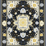 Ultra Soft Area Rug, Non Slip, Stain Resistant, Washable Area Rugs for Living Room, Bedroom, Striking Black and Cream Geometric Art(Black)