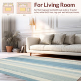 Ocean Breeze Striped Patio Easy Care Design(Blue)