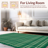 Coastal Vibe Green Plaid Motif(Green)